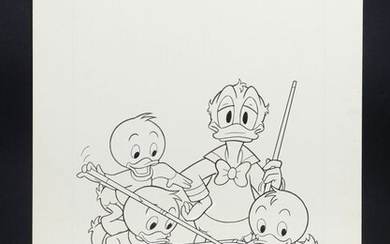 DONALD DUCK AND NEPHEWS POOL TABLE COVER ART