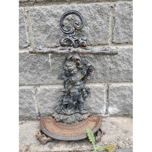Decorative cast iron stick stand {64 cm H x 40 cm W x 20 cm ...