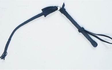 EARLY 20C COSSACKS LEATHER WHIP