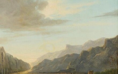 ÉCOLE VERS 1840-1850, Deux paysages animés... - Lot 35 - Briscadieu