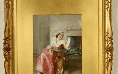 EDWARD KILLINGWORTH JOHNSON - 1870 Watercolor
