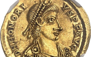 EMPIRE ROMAIN - ROMAN Honorius (393-423). Solidus 402-406, Ravenne. NGC...