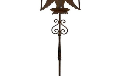 Early 1900s Gilt-Iron Eagle Book-Stand
