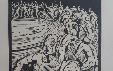 Ebba Holm: “Dantes Guddommelige Komedie”, 1929. The Divine Comedy. Signed. Woodcut on paper. 44.5 × 28 cm. (9)