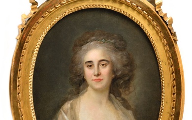 Ecole FRANCAISE vers 1780 Portrait de dame... - Lot 35 - Osenat