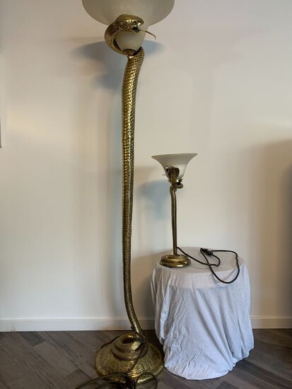 Edgar Brandt - Berliner Messinglampen - Floor lamp, Table lamp - ST10 / F2
