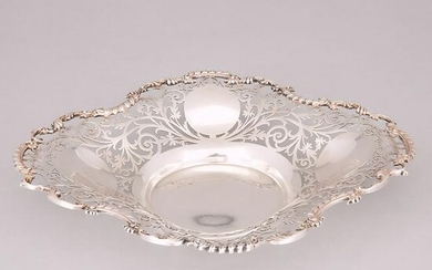 Edwardian Silver Pierced Oval Dish, James Dixon & Sons