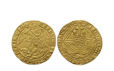 English Medieval Coins - Henry VII - AV Gold Angel