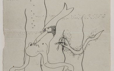 Ernst, Max (attribué). Max Ernst . Pet karikatur Max Jakobs 1929. (Caricatures sur Max Jakobs)....