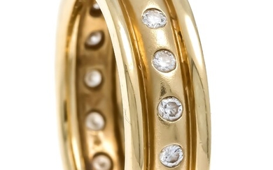 Eternity ring GG 585/000 all around with 19 brilliant-cut diamonds, total 0.50 ct W / PI1, RG 53, 6.2 g