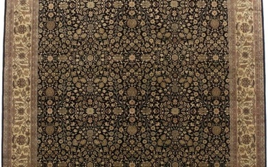 Extra Fine Floral Classic Design 8X10 Vintage Style Black Oriental Rug Carpet