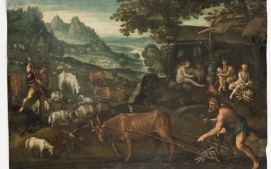 FLEMISH SCHOOL (17th century) "Scenes from Genesis"
