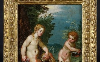FLEMISH SCHOOL, EARLY 17th CENTURY - Venus with putto