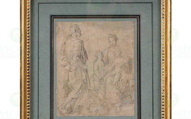 FRENCH SCHOOL (17TH/18TH CENTURY), JOHN THE BAPTIST WITH THE HOLY FAMILY