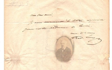 Ferdinand de Lesseps - Lettre Autographe Signée et Plan du Canal de Suez - 1843