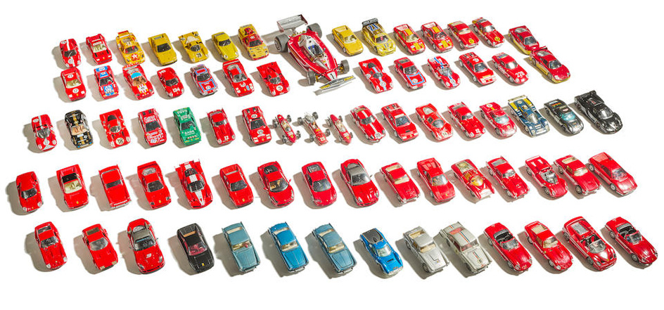 Ferrari miniatures from Dinky Toys, Corgi Toys, Idea3, Hotwheels, Burago...