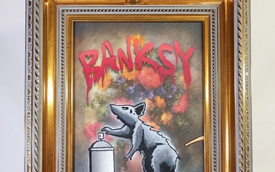 Fictional World (1980) - Banksy´s Rat with glowing Color
