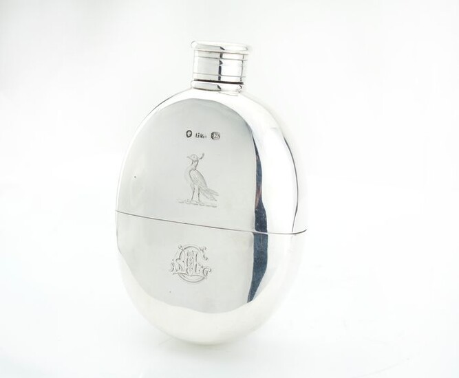 Flask - .925 silver - Henry Hyde Aston\t - England - 1864