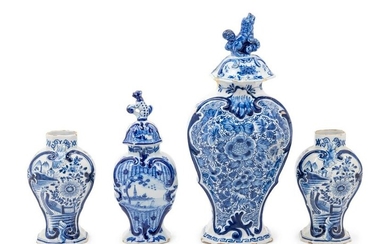 Four Delft Ceramic Vases