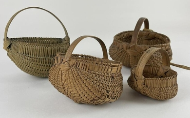 Four Diminutive Egg Baskets