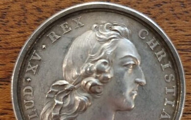 France. Silver medal "Louis XV. Invasion des Pays-Bas autrichiens par l'armée française" 1746 par Marteau