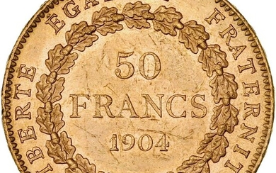 France. Third Republic (1870-1940). 50 Francs 1904-A Génie