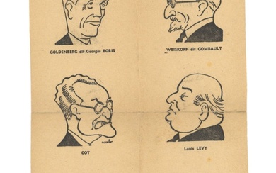 French Anti-Semitic Leaflet Indicating That The Most Important French Government...