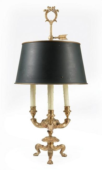 French Gilt Bronze Bouillotte Lamp