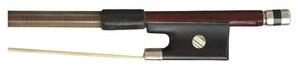 French Silver-Mounted Violin Bow - Charles Nicolas Bazin, the round stick stamped SIMON FR at the butt, the ebony frog with pearl eye, the silver and ebony adjuster, weight 56.4 grams. Certificate: Isaac Salchow, New York, December 21st, 2016.