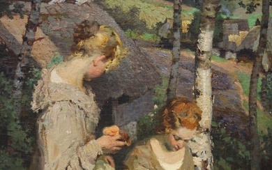 Friedrich Fehr ''The Flower Gatherers'' 1905 Oil