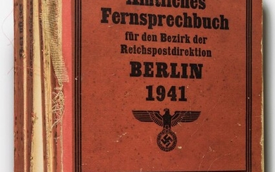 GERMAN BERLIN PHONE BOOK, 1941