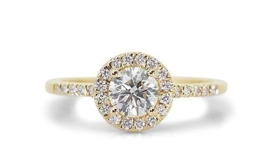 GIA Certificate - Ideal Cut - Triple Excellent - 1 total ct of natural diamonds - Ring Yellow gold Diamond (Natural) - Diamond