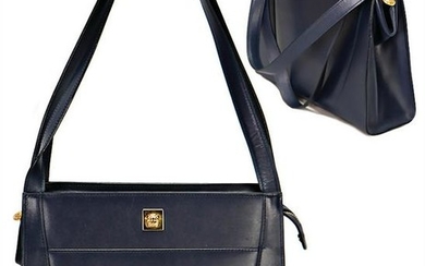 GIANNI VERSACE classic bag for ladies, dark-blue with