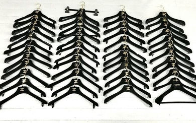 GROUPING OF CHANEL CLOTHING HANGERS