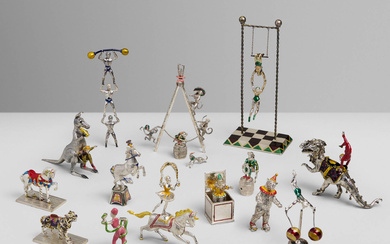 Gene Moore for Tiffany & Co. Collection of fourteen circus figures