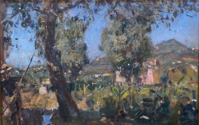 Gennaro Villani (1885-1948) - Paesaggio di campagna