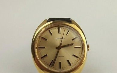 Gents Gold Plated Longines Conquest Wrist Watch c1972