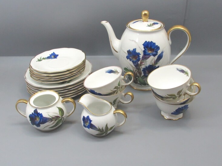 German Porcelain Coffee Set Made by Hutschenreuther, Dep. Paul Müller