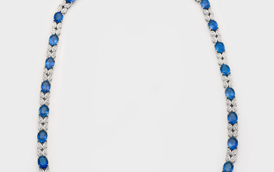 Glamouröses Juwelen-Collier mit Ceylon-Saphiren
