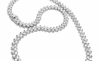 Gorgeous! Estate Platinum 14ct Diamond Necklace