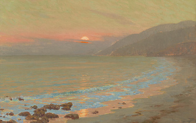 Granville Redmond (1871-1935) Coastal Scene at Sunset (Golden Dusk) 16...
