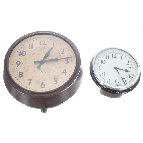 Great Western Railway (G.W.R) 6" wall dial clock within a ch...