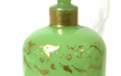 Green Opaline Perfume Bottle