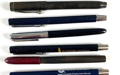 Group of 9 Fountain Pens and Parts