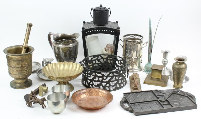 Group of Assorted Metalware Incl. Brass, Copper