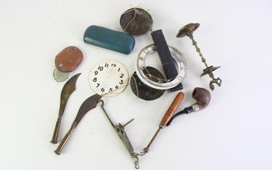Group of vintage items incl. scales, k& p Petersons pipe, glasses and others