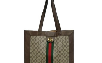 Gucci Monogrammed Ophidia Tote Shoulder Bag