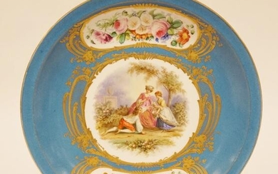 HAND PAINTED SEVRES PLATE