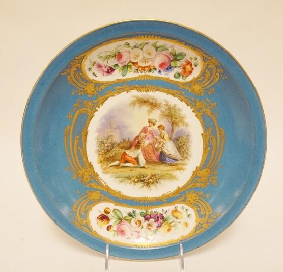 HAND PAINTED SEVRES PLATE