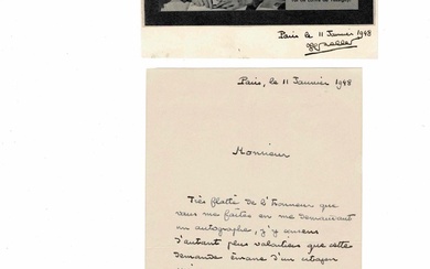 HISTORY - ZELLER Henri (1896 - 1971) - Autograph letter signed